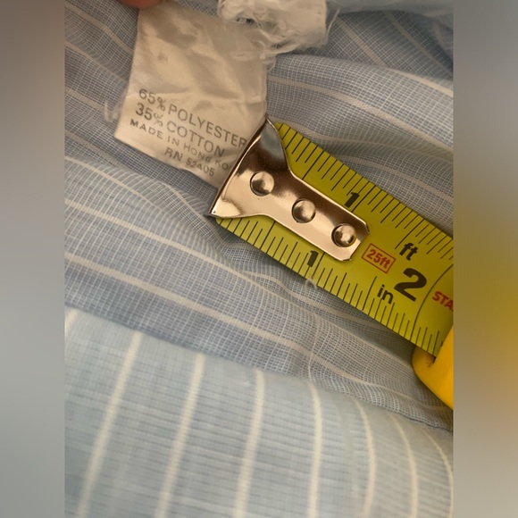 Vintage Striped Tie Neck Cotton Blend Dress Sz Small - Picture 11 of 11